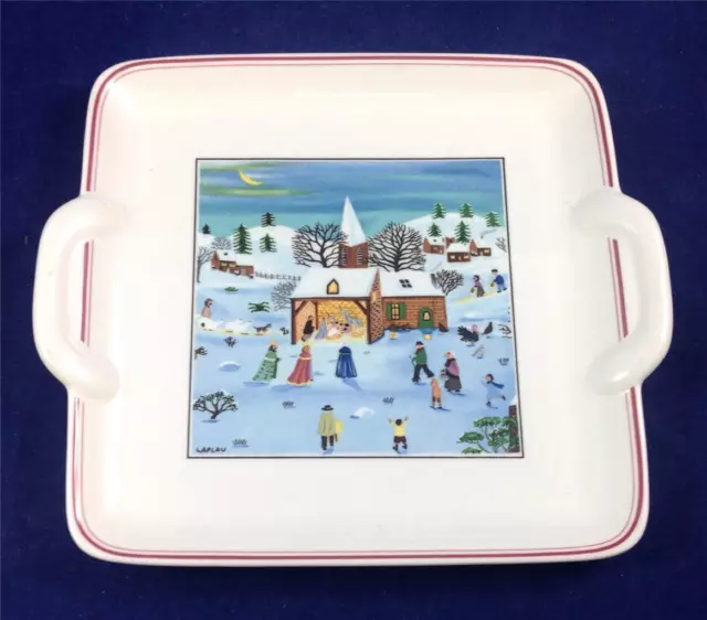 Villeroy Boch Naif Navidad Cuadrado Mango Plato de Tarta