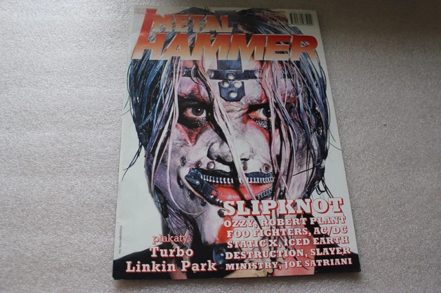 METAL HAMMER 7/2001 SLIPKNOT,Robert Plant,Foo Fighters,AC/DC,Slayer ...