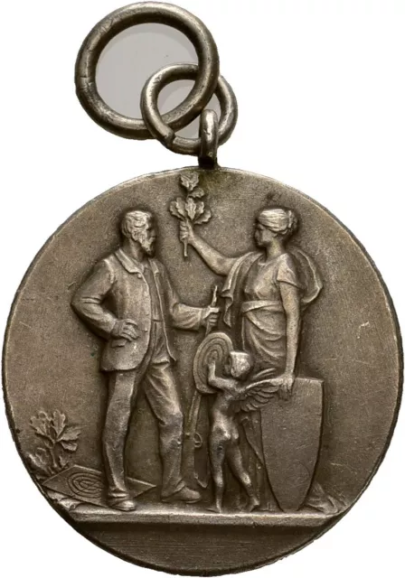 Künker: Stuttgart, Ag-Medaille 1907, Prämie für gutes Schießen auf Schützenball