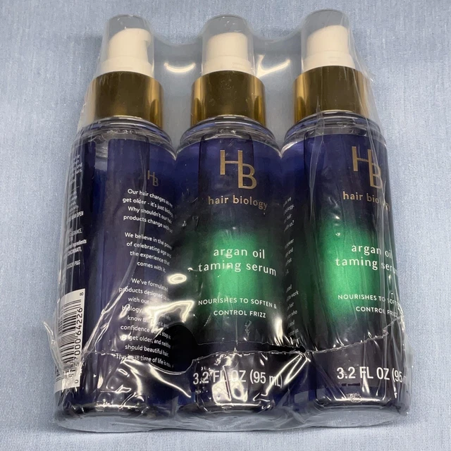 THREE BOTTLES HAIR Biology Argan Oil Taming Serum 3.2 fl.oz 19.99