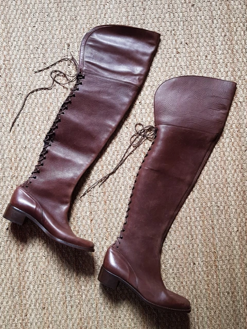 Cuissardes sales cuir femme