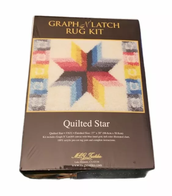 Quilted Star Latch Hook Rug Kit