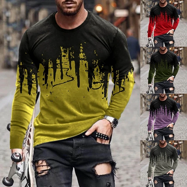 ATIXEL Mens Mode T-Shirt Avec 3D Impression Motif, Cote DIvoire