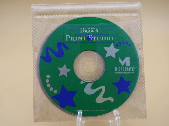WINDOWS DRAW 6 Print Studio Edición Especial PC CD-ROM 1998