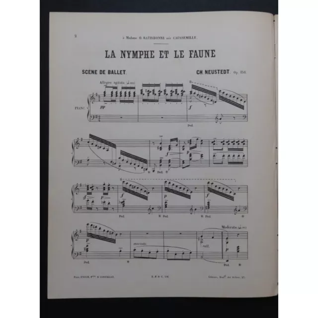 Neustedt Charles La Nymphe Und der Faun Piano 1882 3