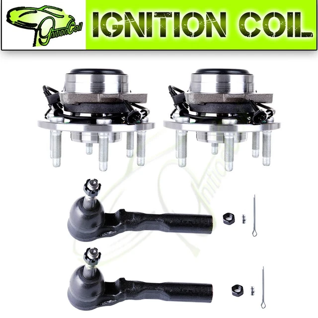 Front Wheel Hub & Bearing Outer Tie Rod Ends Fits SILVERADO 1500 SIERRA 1500 2WD
