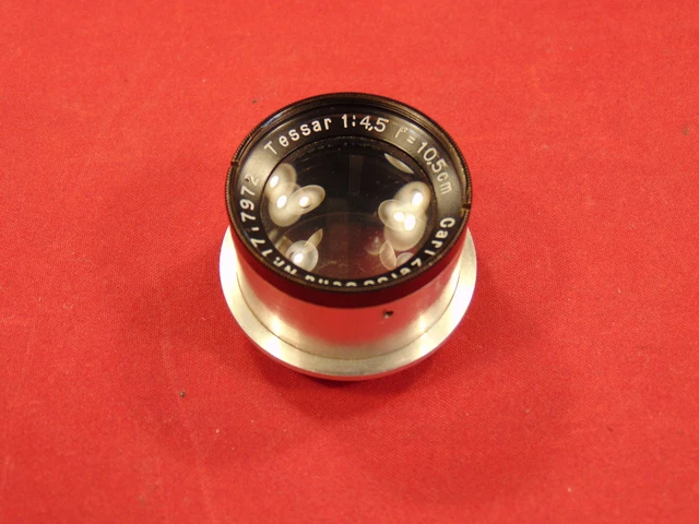 Objektiv Lens Carl Zeiss Jena Tessar  1:4,5/10,5 cm. M 30mm.