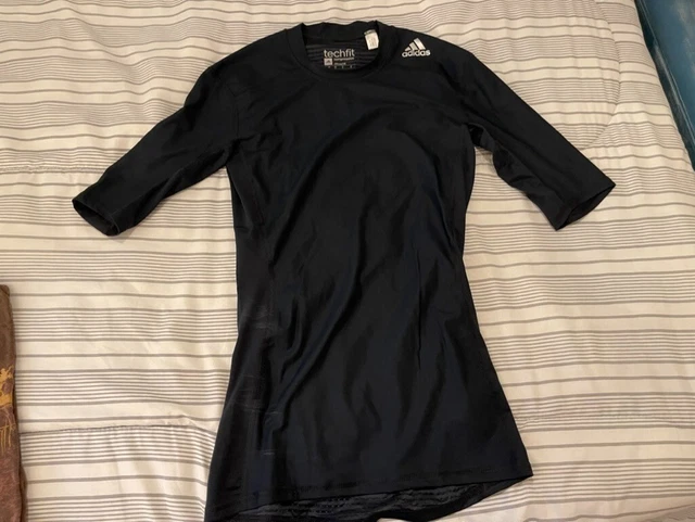 Unisex Adidas Techfit Compression Climachill Black Shirt Athletic M