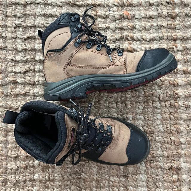 RED WING MEN'S Waterproof Safety Toe Work Boots Brown Black Size 8 EE ...