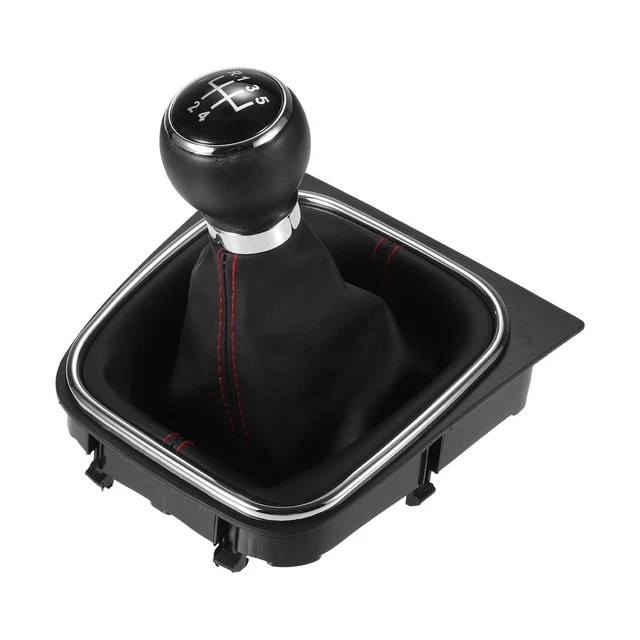 Pomello Cambio Auto 5 Velocità - Rosso, In Lega Di Alluminio, 9 Cm, Con Adattatori - 2