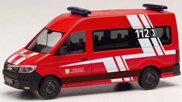 HERPA 1/87 – Ambulance Hambourg MAN TGE – Véhicule De Secours – HER098182