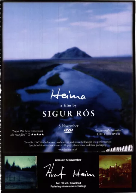 (Moj30) Mini Magazine Poster/Advert 11X8" Heima A Film By Sigur Ros