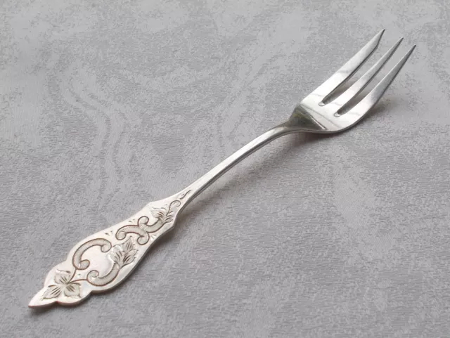 Rare Ostfriesendekor Elegante Kitchen Fork IN 800er Silver Without Monogram