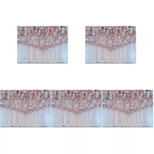 5 Pack Polyester Toile De Fond Mur Fleurs Décors Mariage Pour La Réception