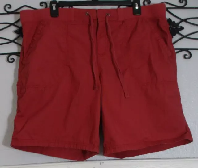 Style & Co Women's Bermuda Shorts Size XL Rust Elastic Waist
