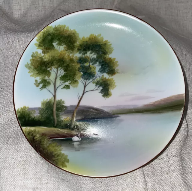 Vintage Noritake Japan Hand Painted 7.5 Inch Decorative Plate in Good Cond.