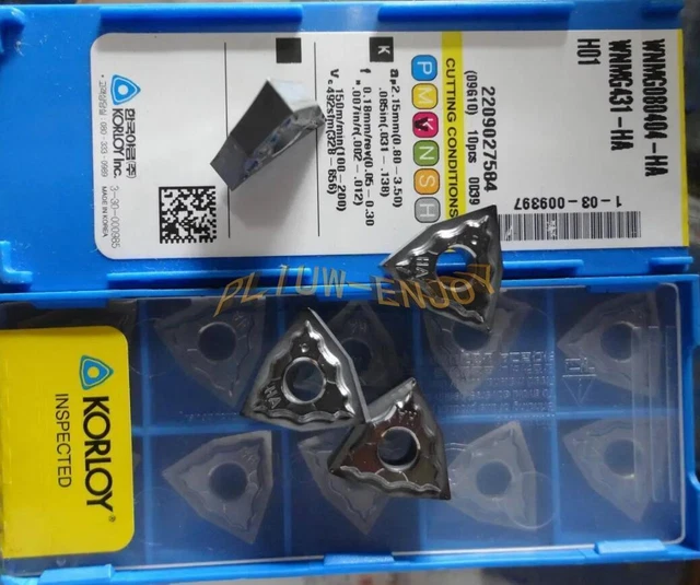 10PCS Korloy WNMG080404-HA H01 WNMG431-HA Carbide Insert New