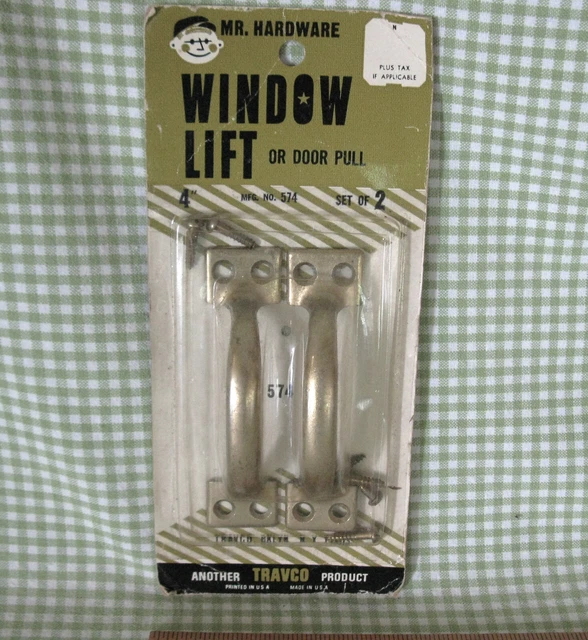 Vintage Mr. Hardware 4" Window Lift or Door Pull, Made in USA, NOS