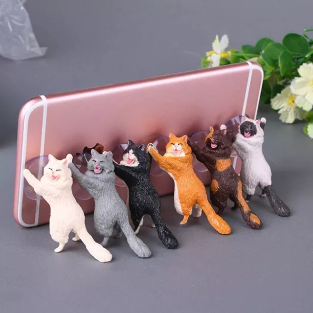 Cute Cat Mobile Phone Holder Suction Cup Desktop Stand Tablet Stent Kitten G..OR