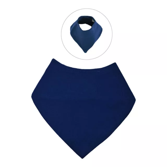 Plain Bandana Bibs 3 Pack Bundle Feeding Baby Boys Girls Bibs 100% Cotton Navy