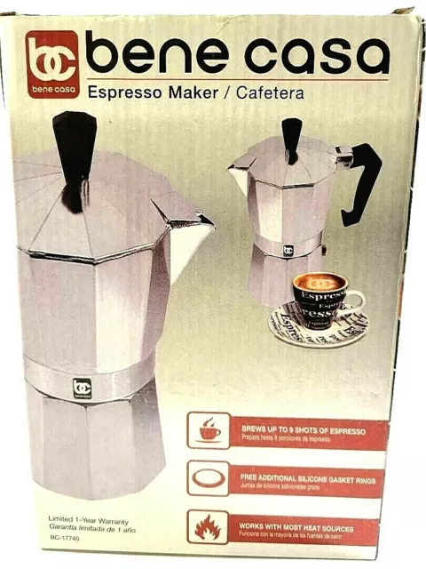 Bene Casa cuban espre coffee maker.cafetera eléctrica cubana.1-3  tazas.silver • Price »