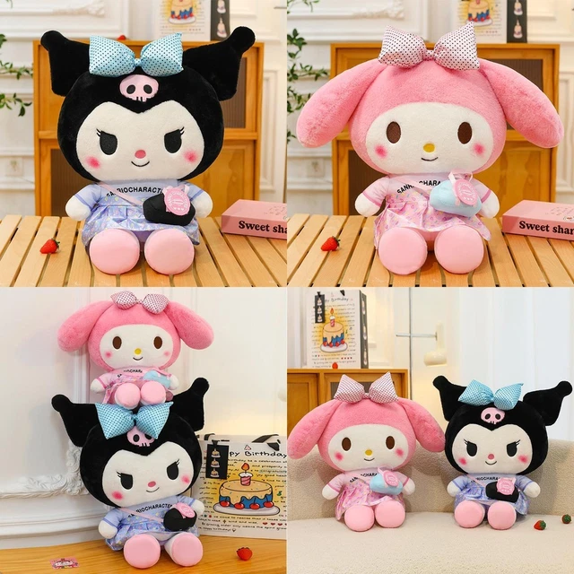 CUTE KUROMI MY Melody Bow Dress Plush Doll Toy For Kids And Collectors cute-kuromi-my-melody-bow-dress-plush-doll-toy-for-kids-and-collectors