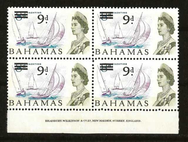 BAHAMAS - Scott# 221 -SG# 264 - 1965 - Yachting - MNH Block of 4 Stamps