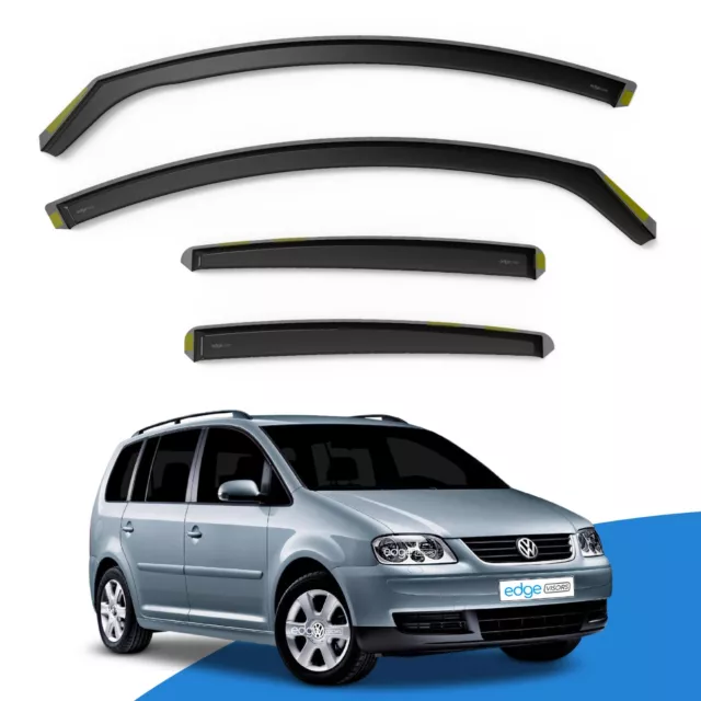 VW Touran MK1 2003-2015 5 Door MPV Wind Deflectors 4pc Edgevisors Tinted