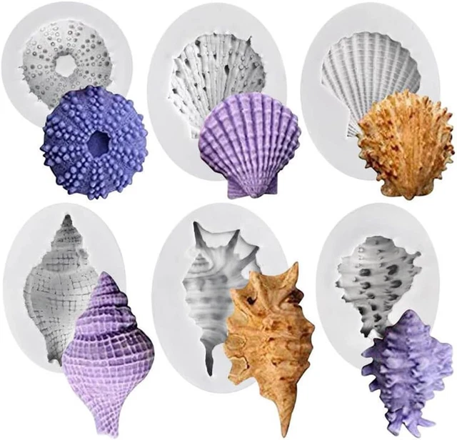 Oceano Animali Torta Stampo in Silicone Fondente 3D Stella Marina Conchiglia Con