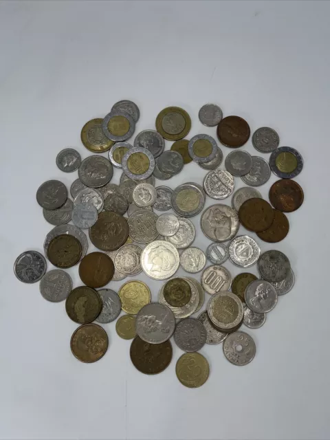 1 Pound Unsearched Old Foreign Mixed World Coins Assorted 1 Lb Bulk Lot