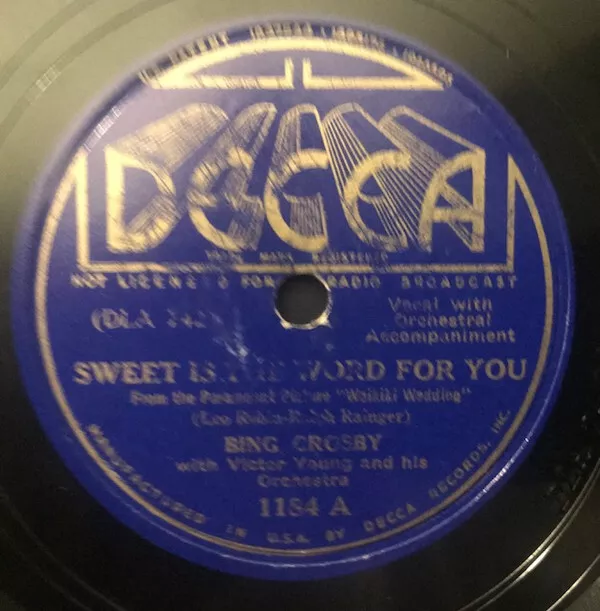 Bing Crosby, Victor Young And His Orchestra - Sweet Is The Word For You / I H...