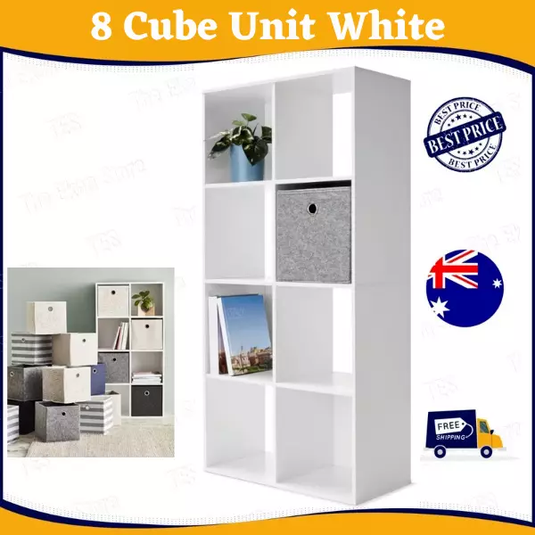 8 Cube Storage Shelf Display Cabinet Cupboard Bookshelf Unit Toy Book Organizer*