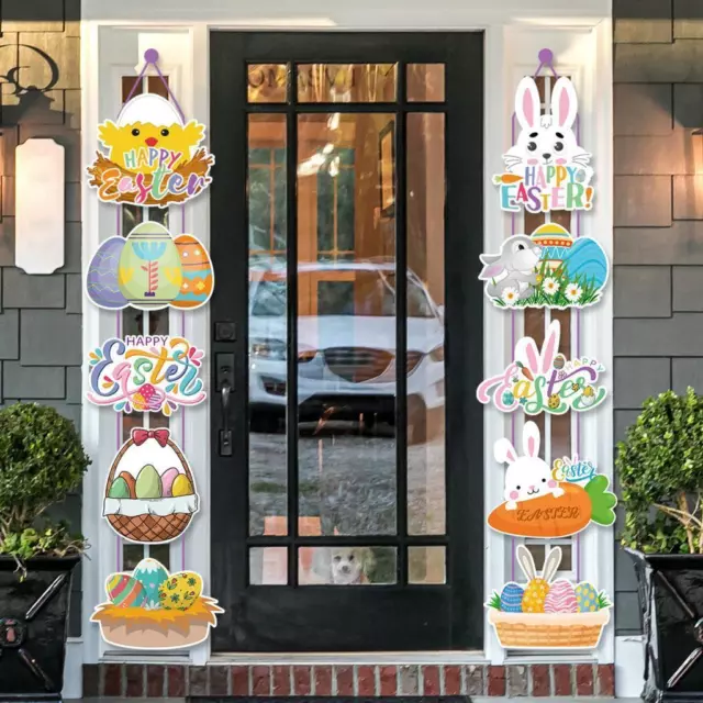 Easter Bunny Rabbit Sign Easter Atmosphere Hanging Plaque Easter Decoration Door