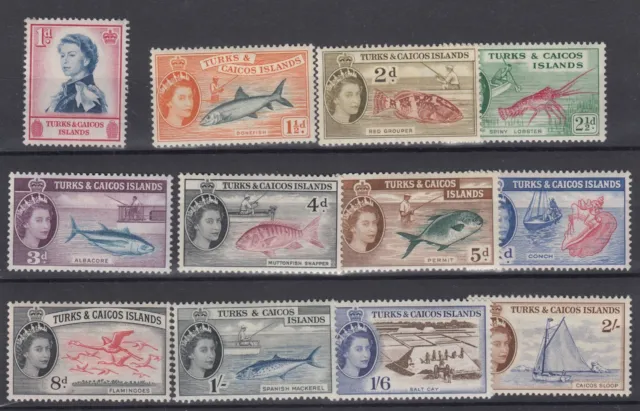 Turks & Caicos QEII 1957/60 Fish Set To 2s 6d SG237/248 MH BP8479
