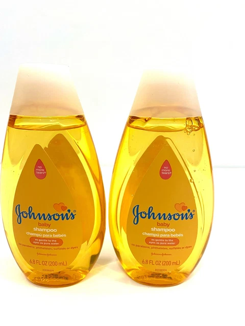 2 Pack Johnson's Tear Free Gentle Baby Shampoo, Free of Parabens 6.8 fl.oz EachB