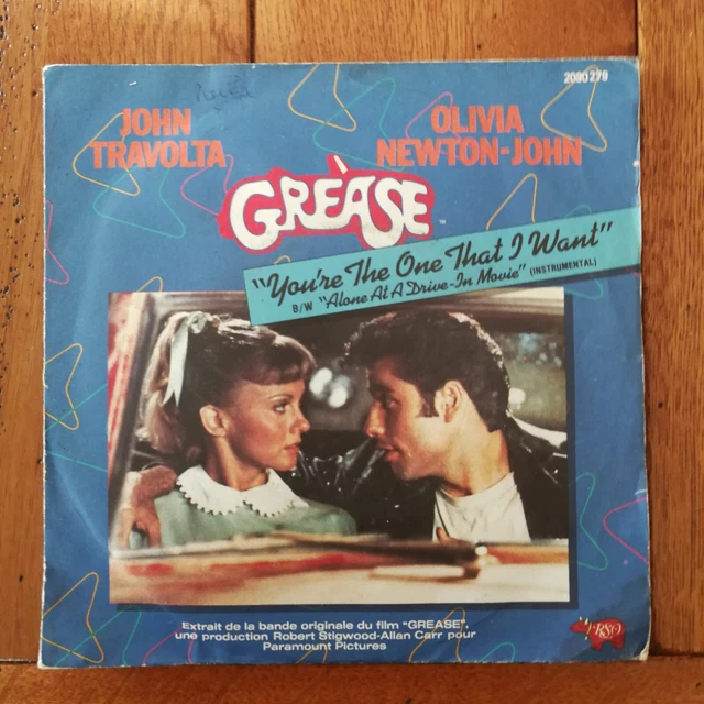 JOHN TRAVOLTA & Olivia Newton John Grease ( Disque 45 Tours ) V14