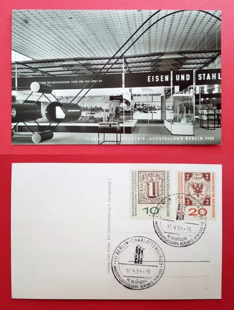 Anlass Foto AK BERLIN mit Sonderstempel 1959 Dt. Industrie Ausstellung   ( 21625
