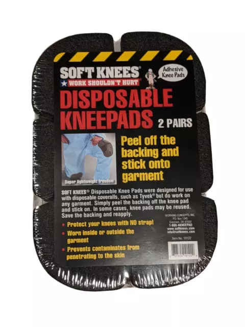 10122 Soft Knees 6" x 9" Disposable Knee Pads 2 Pair Pack