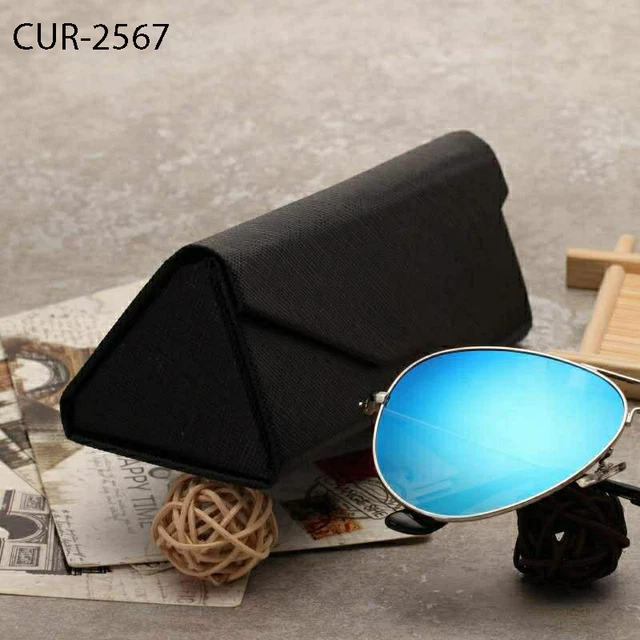 Custodia Rigida Pieghevole Per Occhiali - Triangolare Con Chiusura Magnetica, Porta Lenti E Accessori - Foto 3