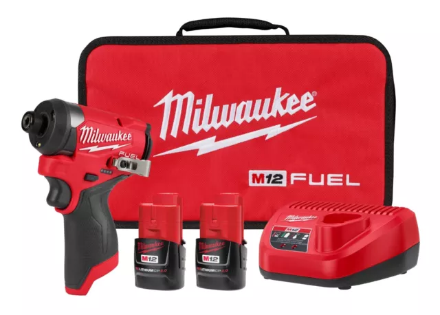 Milwaukee 3453-22 M12 FUEL 1/4" Hex Impact Driver Kit