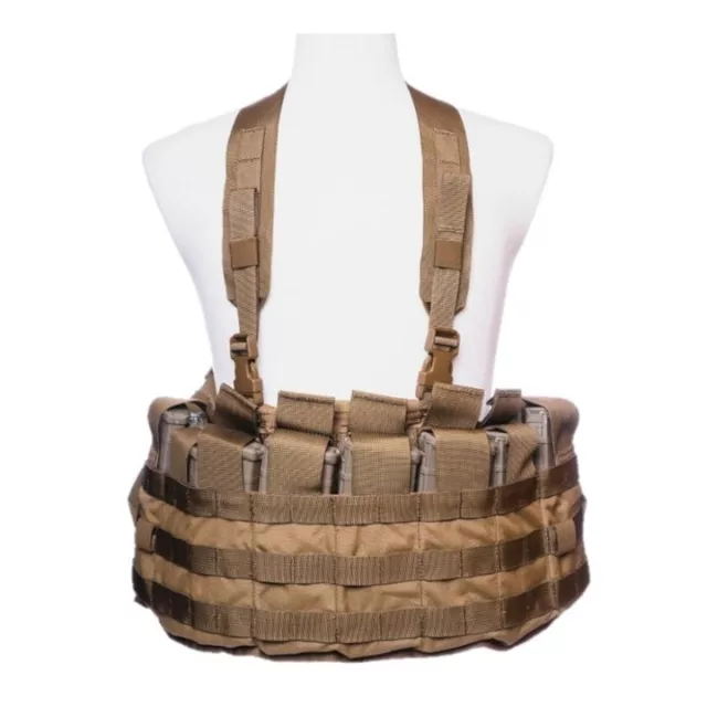 USMC Coyote Brown Chest Rig - Marine Corps Issue Load Bearing Tactical Vest- NEW