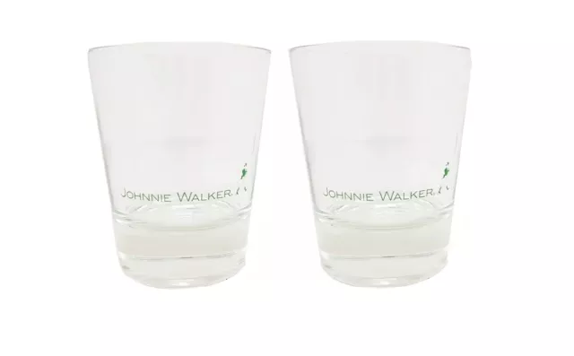 Johnnie Walker Green Label malt Whisky 2 x Tumbler Glasses BNWOB  MAN CAVE RARE