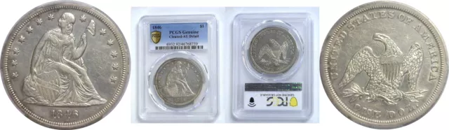 1846 Seated Liberty Dollar PCGS Genuine