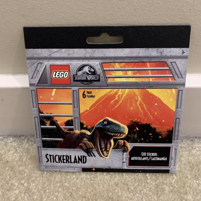 Lego Jurassic World Stickerland Book 4 Sticker Sheets 80 Stickers Dinosaurs