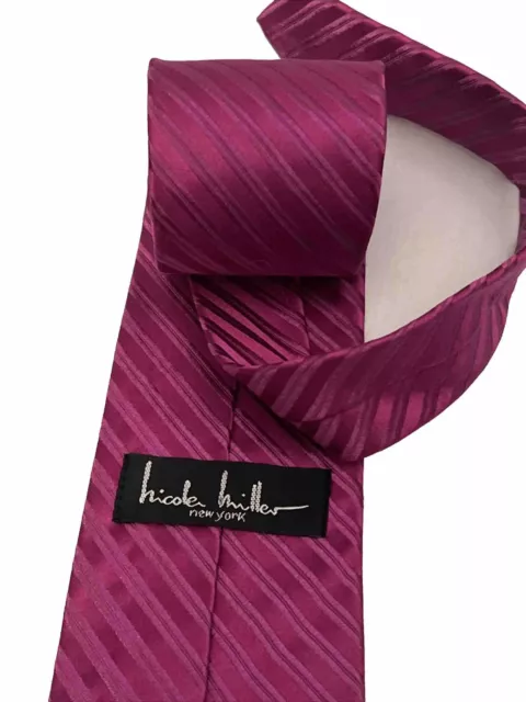 NICOLE MILLER PURPLE designer Mens Neck Tie 100% Silk $9.00 - PicClick