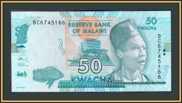 Malawi 50 kwacha 2016 P-64 (64c) UNC