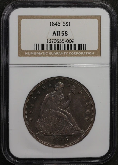 1846 Seated Liberty Dollar - NGC AU 58 - Philadelphia