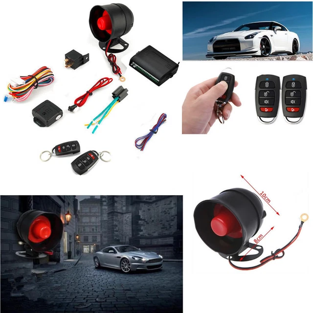 Car Central Alarm Siren Burglar Protection System Remote Control Keyless Entry