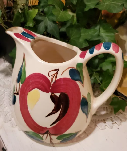 Puritan Pottery Apple Pattern - Large Pitcher Slip WARE Excellent condition