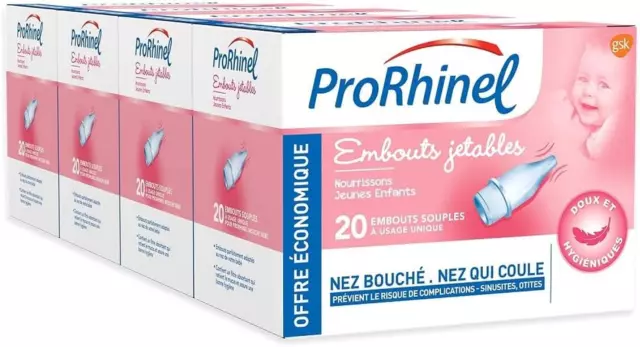 NOVARTIS - ProRhinel - Embouts jetables souples pour mouche-bébé - 10  embouts